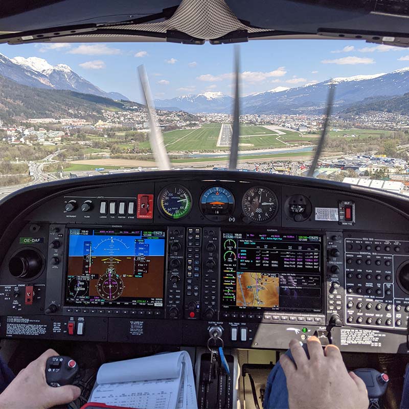 Anflug in Innsbruck
